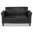 Alera Reception Lounge Sofa Series, Two-cushion Loveseat, 55.5  X 31.5  X 33.07 , Black Hot on Sale