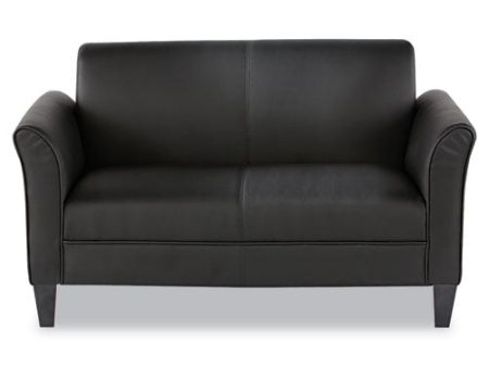 Alera Reception Lounge Sofa Series, Two-cushion Loveseat, 55.5  X 31.5  X 33.07 , Black Hot on Sale