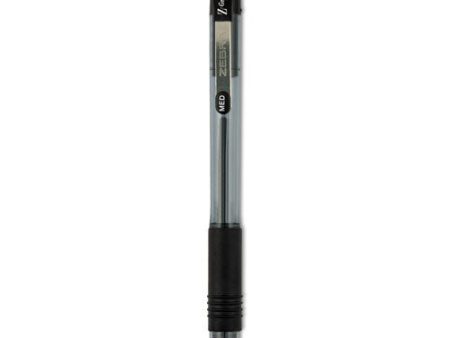 Z-grip Ballpoint Pen, Retractable, Medium 1 Mm, Black Ink, Clear black Barrel, 12 pack Online Hot Sale