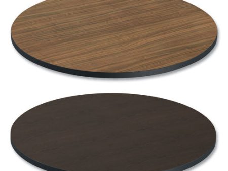 Reversible Laminate Table Top, Round, 35.5  Diameter, Espresso walnut Hot on Sale