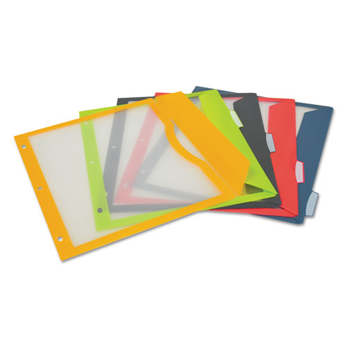 Binder Pocket With Write-on Index Tabs, 9.88 X 11.38, Assorted, 5 set Online Hot Sale