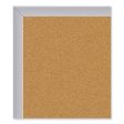 Aluminum-frame Natural Corkboard, 72.5  X 48.5 , Tan Surface, Satin Aluminum Frame Online Sale