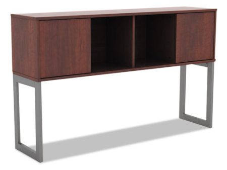 Alera Open Office Desk Series Hutch, 59w X 15d X 36.38h, Medium Cherry For Discount