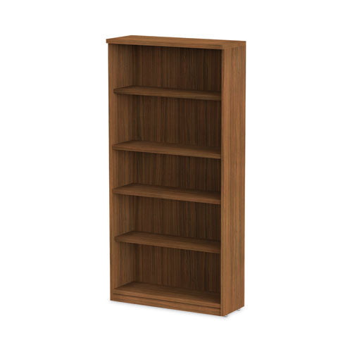 Alera Valencia Series Bookcase, Five-shelf, 31.75w X 14d X 64.75h, Modern Walnut Fashion