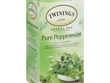 Tea Bags, Pure Peppermint, 1.76 Oz, 25 box Online