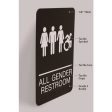 Ada Sign, All Gender Restroom, 6 X 9, Black Face, White Graphics Online Sale