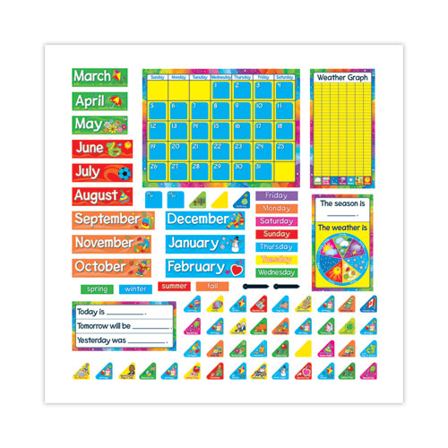 Year Around Calendar Bulletin Board Set, 12-month Calendar, 22  X 17 , Assorted Colors, 106 set on Sale