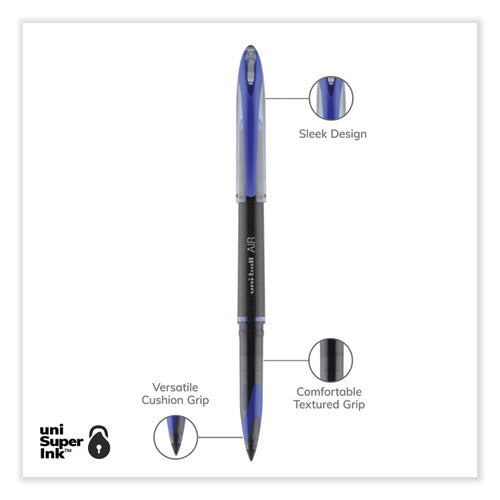 Air Porous Rollerball Pen, Stick, Medium 0.7 Mm, Blue Ink, Black blue Barrel, Dozen Hot on Sale