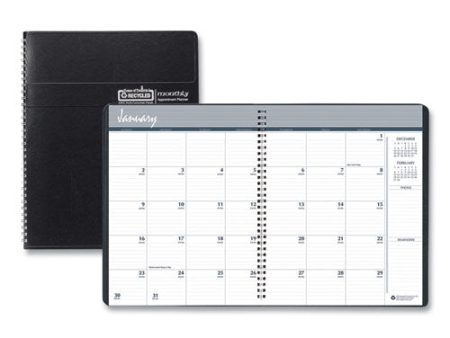 14-month Recycled Ruled Monthly Planner, 8.75 X 6.78, Black Cover, 14-month: Dec 2024 To Jan 2026 Discount