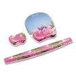 Photo Gel Mouse Pad With Wrist Rest With Microban Protection, 9.25 X 7.87, Pink Flowers Design For Discount