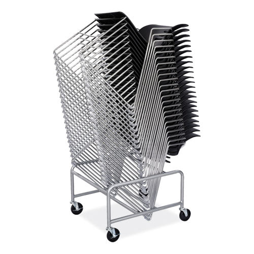 Sled Base Stack Chair Cart, Metal, 500 Lb Capacity, 23.5  X 27.5  X 17 , Silver Online