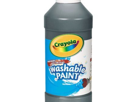 Washable Paint, Black, 16 Oz Bottle Discount