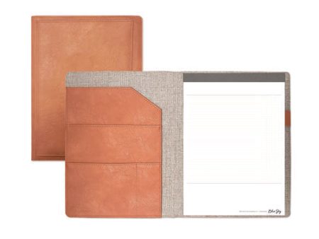 Asmbld Professional Faux Leather Padfolio, 8.5 X 11 Pad, 9.45 X 12.13, Snap Closure, Tan For Sale