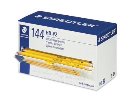 Woodcase Pencil, Hb (#2), Black Lead, Yellow Barrel, 144 pack Discount