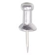 Aluminum Head Push Pins, Aluminum, Silver, 0.38 , 100 box Fashion