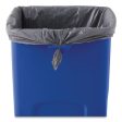 Untouchable Square Waste Receptacle, 23 Gal, Plastic, Blue Online