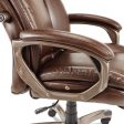 Alera Veon Series Executive High-back Bonded Leather Chair, Supports Up To 275 Lb, Brown Seat back, Bronze Base Online