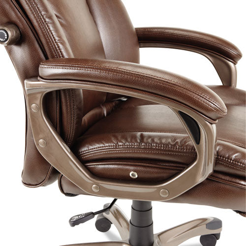 Alera Veon Series Executive High-back Bonded Leather Chair, Supports Up To 275 Lb, Brown Seat back, Bronze Base Online