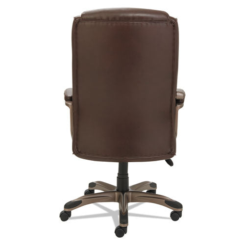 Alera Veon Series Executive High-back Bonded Leather Chair, Supports Up To 275 Lb, Brown Seat back, Bronze Base Online