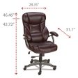 Alera Birns Series High-back Task Chair, Supports Up To 250 Lb, 18.11  To 22.05  Seat Height, Brown Seat back, Chrome Base Fashion