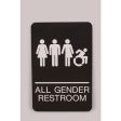 Ada Sign, All Gender Restroom, 6 X 9, Black Face, White Graphics Online Sale