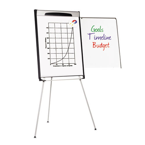 Tripod Extension Bar Magnetic Gold Ultra Dry Erase Easel, 29  X 41 , White Surface, Black satin Aluminum Frame Discount