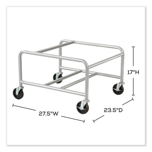 Sled Base Stack Chair Cart, Metal, 500 Lb Capacity, 23.5  X 27.5  X 17 , Silver Online