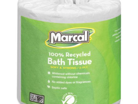 100% Recycled 2-ply Bath Tissue, Septic Safe, Individually Wrapped Rolls, White, 330 Sheets roll, 48 Rolls carton Online Hot Sale