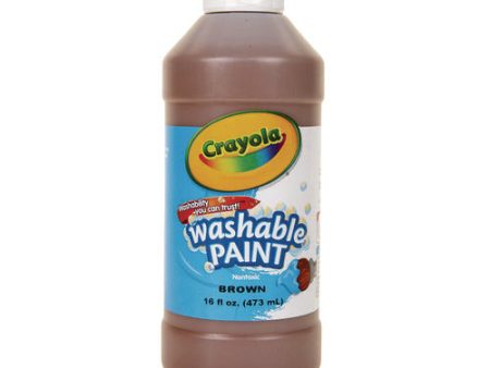 Washable Paint, Brown, 16 Oz Bottle Sale