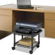 Underdesk Printer fax Stand, Engineered Wood, 2 Shelves, 19  X 16  X 13.5 , Black Fashion