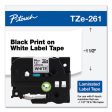 Tze Standard Adhesive Laminated Labeling Tape, 1.4  X 26.2 Ft, Black On White Online now