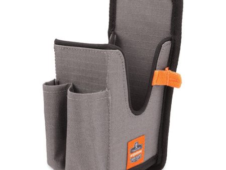 Squids 5541 Handheld Barcode Scanner Holster With Belt Clip, Large, 2 Compartments, 2.75 X 3.5 X 8, Polyester,gray For Cheap