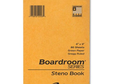 Boardroom Series Steno Pad, Gregg Ruled, Brown Cover, 80 Green 6 X 9 Sheets, 72 Pads carton For Discount