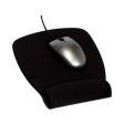 Antimicrobial Foam Mouse Pad With Wrist Rest, 8.62 X 6.75, Black Cheap