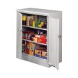 Assembled 42  High Heavy-duty Welded Storage Cabinet, Two Adjustable Shelves, 36w X 18d, Light Gray Online Sale