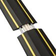 Medium-duty Floor Cable Cover, 3.25 X 0.5 X 6 Ft, Black With Yellow Stripe Online Hot Sale