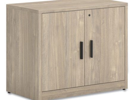 10500 Series Storage Cabinet With Doors, Two Shelves, 36  X 20  X 29.5 , Kingswood Walnut Online now