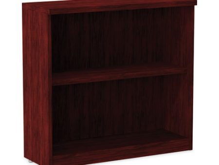 Alera Valencia Series Bookcase, Two-shelf, 31.75w X 14d X 29.5h, Mahogany on Sale