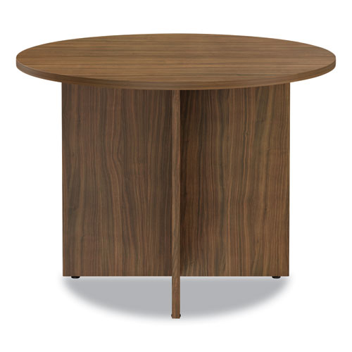 Alera Valencia Round Conference Table With Legs, 42  Diameter X 29.5h, Modern Walnut Cheap