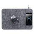 Powertrack Wireless Charging Mouse Pad, 13 X 8.75, Gray Supply