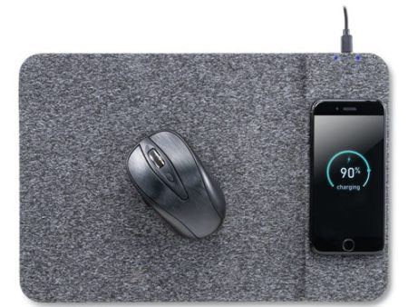 Powertrack Wireless Charging Mouse Pad, 13 X 8.75, Gray Supply