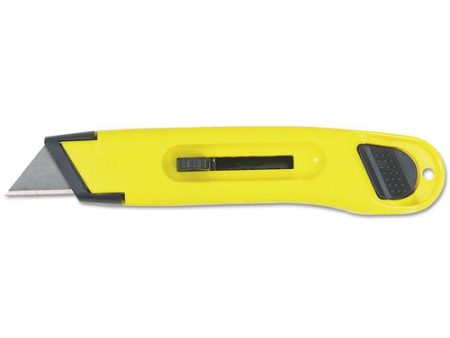 Plastic Light-duty Utility Knife With Retractable Blade, 6  Plastic Handle, Yellow Supply