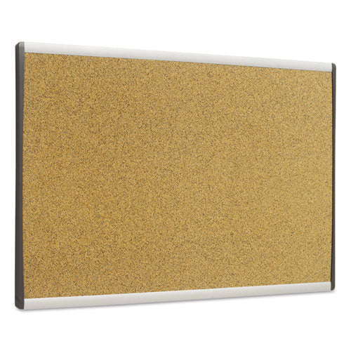 Arc Frame Cubicle Board, Cork Bulletin, 30  X 18 , Tan Surface, Satin Aluminum Frame For Cheap