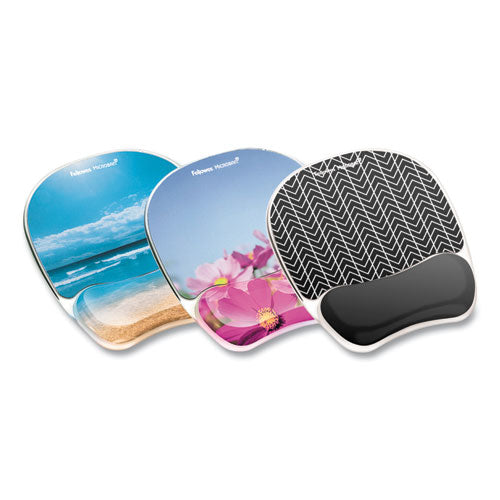 Photo Gel Mouse Pad With Wrist Rest With Microban Protection, 7.87 X 9.25, Sandy Beach Design Fashion