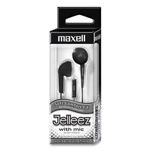 Jelleez Earbuds, 4 Ft Cord, Black Cheap