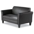 Alera Reception Lounge Sofa Series, Two-cushion Loveseat, 55.5  X 31.5  X 33.07 , Black Hot on Sale