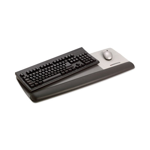 Antimicrobial Gel Mouse Pad keyboard Wrist Rest Platform, 25.5 X 10.6, Black silver For Cheap