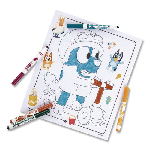 Bluey Color And Sticker Activity Set, (32) Coloring Sheets, (51) Stickers, (5) Pip-squeaks Markers Sale