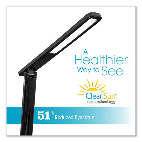 Wellness Series Slimline Led Desk Lamp, 5  To 20.25  High, Black on Sale