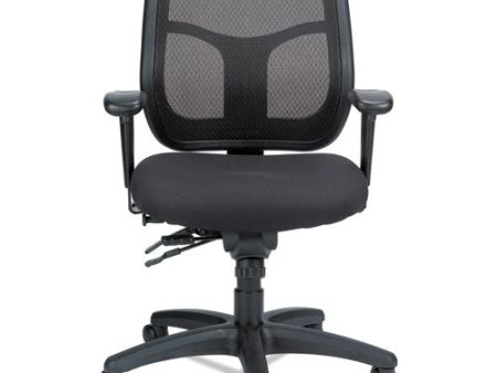 Apollo Multi-function Mesh Task Chair, Supports Up To 250 Lb, 18.9  To 22.4  Seat Height, Silver Seat back, Black Base Hot on Sale